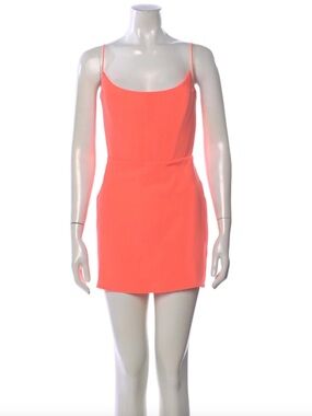 Alex Perry Neon Pink Caine Corset Coral Mini Dress Sz 12